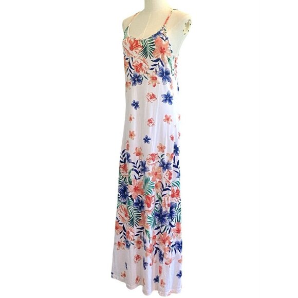 Tommy Bahama Dresses & Skirts - Tommy Bahama Spaghetti Strap Dress Racerback Cotton Floral Maxi Dress Size Small